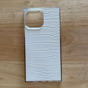White Crocodile Pattern Phone Case